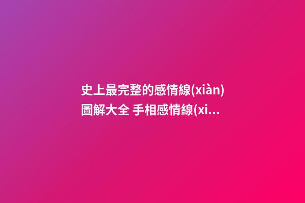 史上最完整的感情線(xiàn)圖解大全 手相感情線(xiàn)怎么看